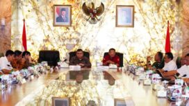  Kepala Staf Umum (Kasum) TNI Letjen TNI Richard Tampubolon  saat mengahdiri rapat koordinasi. (Foto : Puspen TNI)