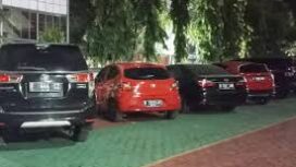 Sejumlah Mobil yang disita KPK dalam Kasus dugaan Krupsi CSR BI_OJK. (Foto : Ist)