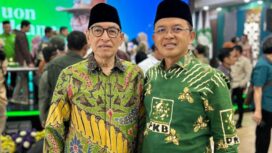 Wakil Sekretaris Dewan Syuro DPP PKB, Dr. KH. Maman Imanulhaq (Kanan) bersama Mantan Ketua Umum PKB, Prof. Dr. KH. Alwi Shihab . (Foto : Ist)