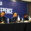 Dari Kiri ke Kanan : Sekjen PSSI Yunus Yusi,  Wakil Ketua PSSI Zainuddin Amali, Pelatih Timnas U-23 Indra Sjafri.
(Foto : Om Mbeng)

