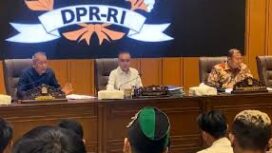 Wakil Ketua DPR RI, Sufmi Dasco Ahmad saat konferensi pers . (Foto : Ist)