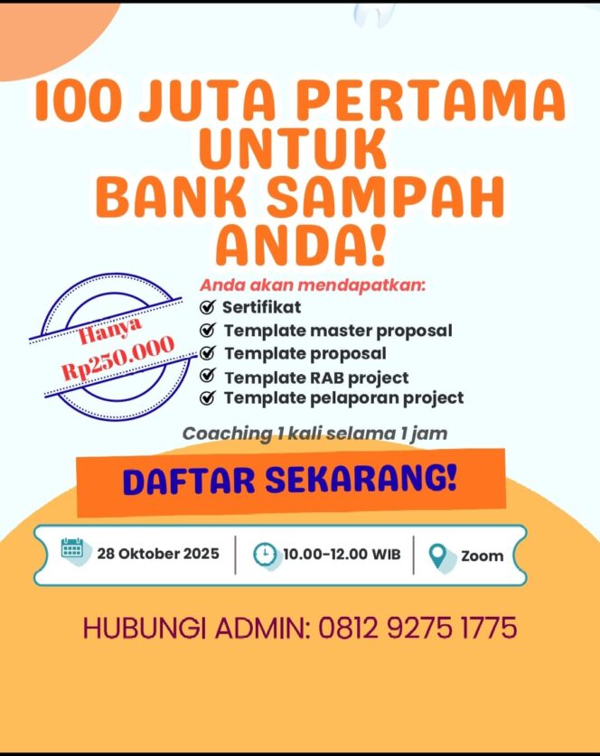 
					Kelas Online: 100 Juta Pertama Untuk Bank Sampah