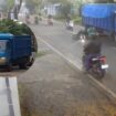 Mobil truk terduga pelaku laka maut di jalan kutruk Tigaraksa Tangerang. (Foto: Isitmewa)