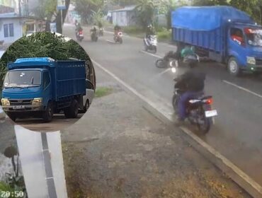 Mobil truk terduga pelaku laka maut di jalan kutruk Tigaraksa Tangerang. (Foto: Isitmewa)