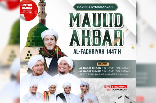 
					Maulid Akbar Al Fachriyah 1447H, Habib Jindan Ingatkan Ketauladanan Nabi Muhammad SAW