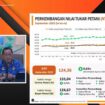 Deputi Bidang Statistik Produksi BPS, M. Habibullah saat memaparkan hasil Nilai Tukar Petani (NTP) nasional pada September 2025 . (Foto : Ist)
