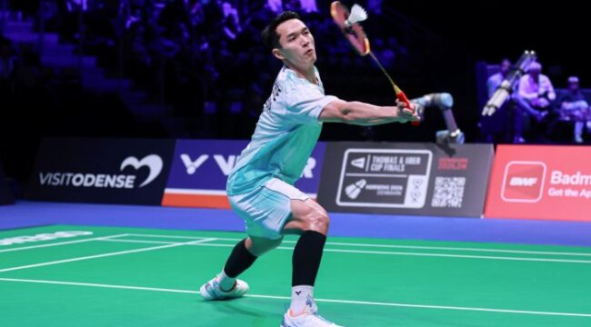  Pebulutangkis Tunggal Putra Indonesia Jonatan Christie Juara Denmark Open 2025. (Foto: PBSI)