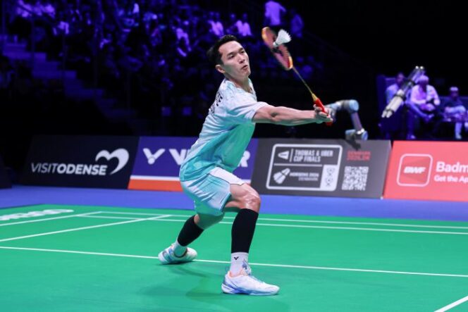 
					 Pebulutangkis Tunggal Putra Indonesia Jonatan Christie Juara Denmark Open 2025. (Foto: PBSI)