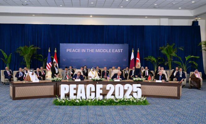 
					Suasana KTT Perdamaian Sharm El-Sheikh. (Foto: Kemensesneg)