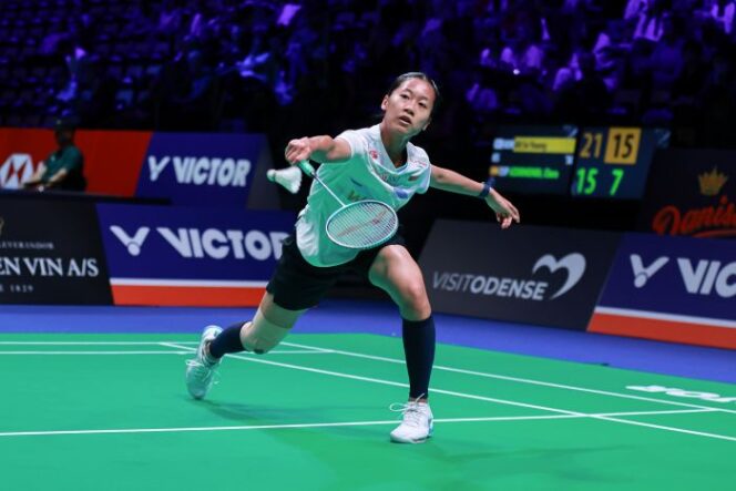 
					Pebulutangkis Tunggal Putri Indonesia Putri Kusuma Wardani Lolos 16 Besar Denmark Open 2025. (Foto: PBSI)
