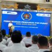 Ketua PWI Pusat Akhmad Munir saat meberikan sambutan dalam pengukuhan pengurus PWI Pusat Periode 2025- 2030. (Foto : PWI Pusat )