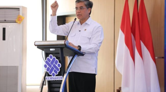 Menteri Ketenagakerjaan, Prof. Yassierli. (foto Humas Kemnaker)