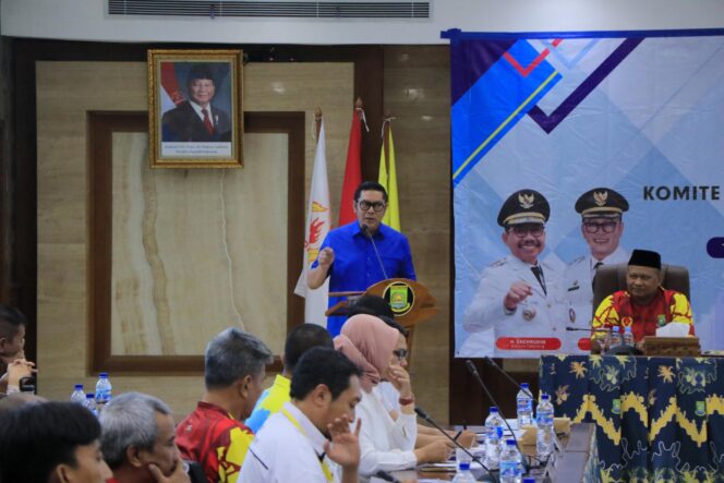 
					Wakil Wali Kota Tangerang, H. Maryono Hasan, saat membuka Rakor Koni Kota Tangerang 2025.