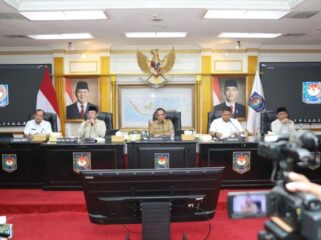 Menteri Dalam Negeri Tito Karnavian saat memimpin Rakor RTRW. (Foto : Kasuspen Kemendagri)