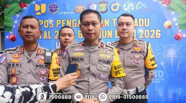 Direktur Penegakan Hukum (Dirgakkum) Korlantas Polri Brigjen Pol Faizal saat memberikan keterangan kepada awak media.. (Foto : Ist)