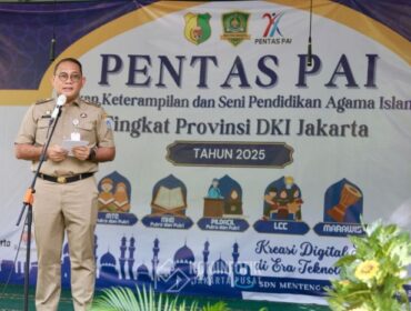 SWsali Kota Jakrta Pusat Drs. Arifin M.AP saat membuka pentas PIA 2025 di SDN 02 Pagi Menteng. (Foto: Kominfotik 2025)
