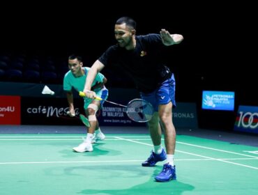 Pasangan Ganda Putra Indonesia Fajar Alfian/Muhammad Shohibul Fikri yang ikut berl;aga di Malaysia Open 2026. (Foto : PBSI)