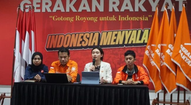 Konferensi pers gerakan rakyat jelang rakernas perdana. (Dok. Humas Gerakan rakyat)