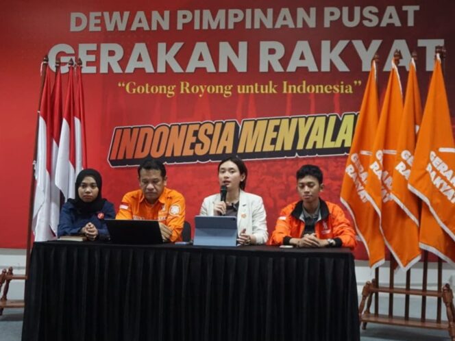 
					Konferensi pers gerakan rakyat jelang rakernas perdana. (Dok. Humas Gerakan rakyat)