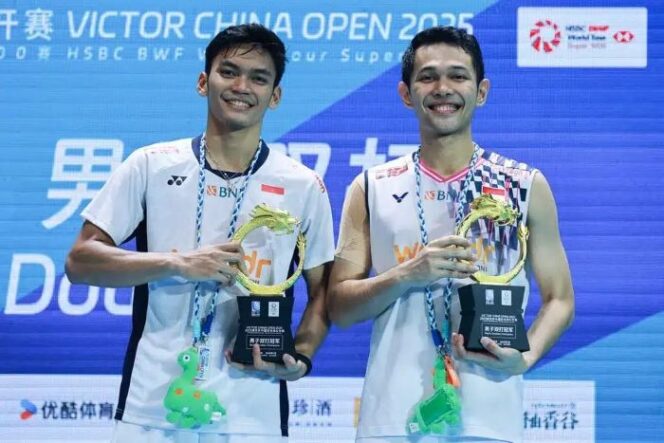 
					Pasangan Ganda Putra Fajar Alfian/Muhammad Shohibul Fikri menempati ranking 6 BWF. . (foto:Ist)