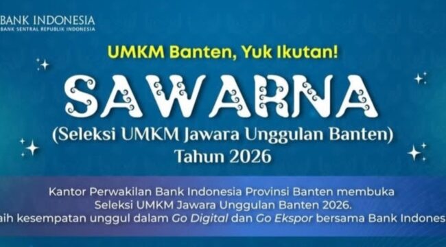 Flyer seleksi umkm jawara unggulan Banten tahun 2026 (Foto: dok. BANK INDONESIA BANTEN)