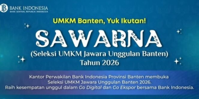 
					Flyer seleksi umkm jawara unggulan Banten tahun 2026 (Foto: dok. BANK INDONESIA BANTEN)