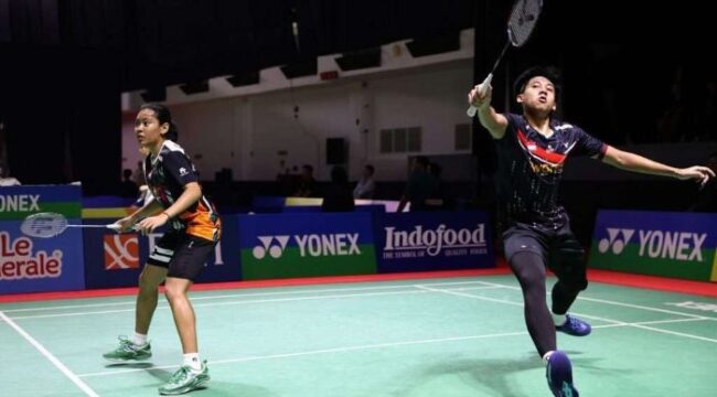 Ganda campuran Indonesia, Marwan Faza/Aisyah Salsabila Putri Pranata. (Foto: RRI)