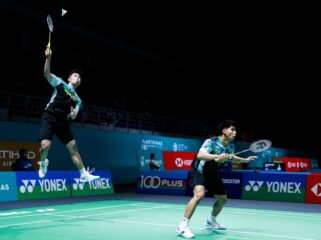 Pasangan ganda putra Indonesia Sabar Karyaman Gutama/ Moh.Reza Pahlevi Isfahani berhasil melangkah ke babak berikutnya Malaysia Open 2026. (Foto: PBSI)