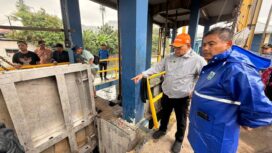 Wali Kota Jakarta Pusat Drs. Arifin M. AP meninjau Rumah Pompa Kali Item. (foto: Kominfotik Jakpus)