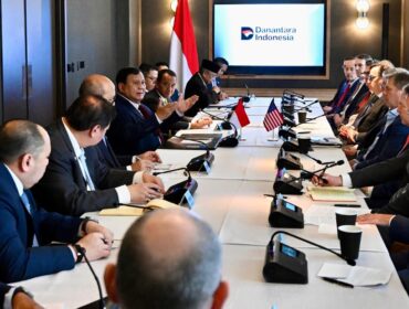 Presiden Prabowo Subianto saat menerima 12 pimpina perusahaan di Washington DC. (Foto; Seskab/BPMI)