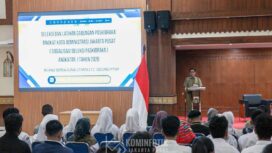 Asisten Pemerintahan (Aspem) Sekko Administrasi Jakarta Pusat Prasetyo Kurniawan saat memberikan sambutan. (Foto: Kominfotik Jakpus)