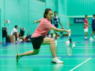 Salah satu atlet bulutangkis putri saat berlatih di National Badminton Centre (NBC)  di Milton Keynes, Inggris . (Foto: PBSI)