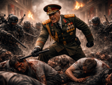 Ilustrasi pemimpin negara yang zalim pada rakyatnya. (Foto: AI)