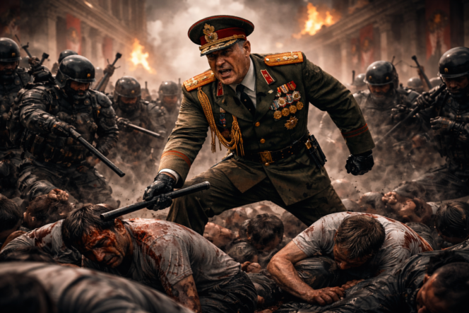 
					Ilustrasi pemimpin negara yang zalim pada rakyatnya. (Foto: AI)