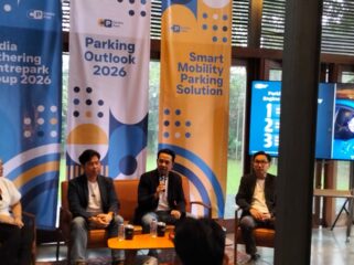 Chief Executive Officer Centrepark Charles Richard Oentomo saat memberikan keterangan kepada awak media dalam acara Media Gathering Centrepark 2026  dengan tema “Parking Outlook 2026: Driving Urban Mobility in Indonesia. (foto: Sirhan/Jejaknarasi.id)