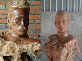 Dua patung tokoh Pers Nasional yang akan diberikan Bupati Blora Arief Rohman kepada Ketua PWI Pusat Akhmad Munir di Acara HPN 2026. 
(Foto : Humas PWI Pusat)