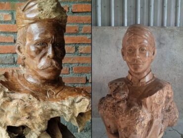 Dua patung tokoh Pers Nasional yang akan diberikan Bupati Blora Arief Rohman kepada Ketua PWI Pusat Akhmad Munir di Acara HPN 2026. 
(Foto : Humas PWI Pusat)