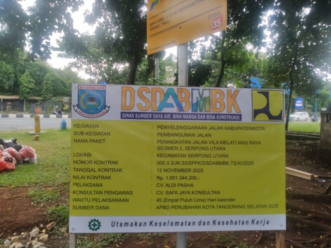 
					Kualitas Pekerjaan Jalan Villa Melati Mas Raya Jadi Sorotan, Baru di Bangun Sudah Rusak