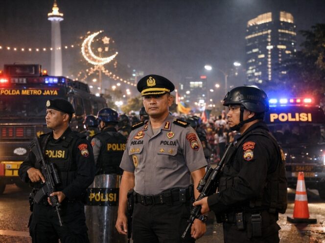 
					Ilustrasi pengamanan malam takbiran 2026 Polda Metro Jaya