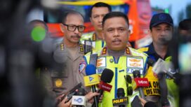 Kepala Korps Lalu Lintas (Kakorlantas) Polri Irjen Pol. Drs. Agus Suryonugroho S.H., M.Hum saat meberikan keterangan kerpada awak media. (Foto: ist)