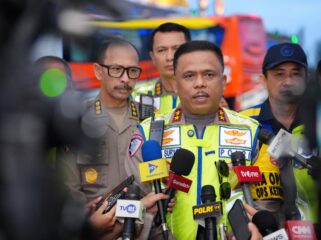 Kepala Korps Lalu Lintas (Kakorlantas) Polri Irjen Pol. Drs. Agus Suryonugroho S.H., M.Hum saat meberikan keterangan kerpada awak media. (Foto: ist)