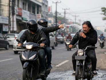 Ilustrasi,Penyiram air keras. (Foto: Ist)