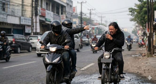 
					Ilustrasi,Penyiram air keras. (Foto: Ist)