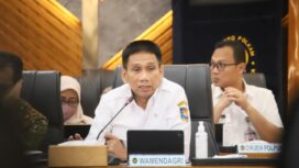 Wakil Menteri Dalam Negeri (Wamendagri) Akhmad Wiyagus saat Rapat Koordinasi Keamanan dalam rangka Persiapan Hari Raya Idulfitri 1447 Hijriah di Kantor Kementerian Koordinator (Kemenko) Bidang Politik dan Keamanan (Polkam), Jakarta, Rabu (11/3/2026).
(Foto: Puspen Kemendagri)