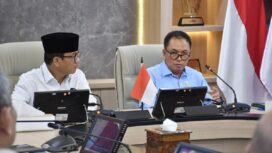 Ketua Komisi Pengawas Persaingan Usaha (KPPU) M. Fanshurullah Asa  saat bertemu dengan Menteri Desa dan PDT Yandri Susanto. (Foto; KPPU )