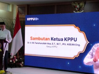 Ketua KPPU, M. Fanshurullah Asa saat memberikan sambutan pada peringatan Hari Persaingan Usaha di Kantor KPPU Jakarta Kamis (5/3/2026)
Foto : Sirhan/jejaknarasi.id