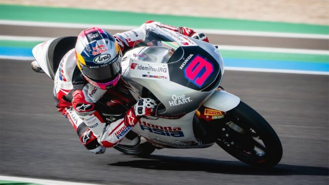 
					Pembalap muda Indonesia Vega Ega Pratama saat beraksi di ajang Moto3 Brasil 2026. (Foto: Ist)