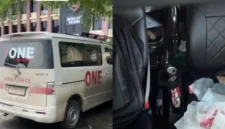 Mobil Ambulance yang diduga membawa sabu dari Lampung. (Foto: Bingkaikota)