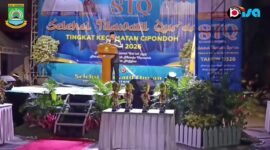 Camat Cipondoh, Muhamad Marwan, S.IP, saat memberi sambutan di acara penutupan STQ tingkat Kecamatan Cipondoh. (Foto: 1st)