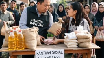 Praktek pungli saat pembagian bansos bagi masyarakat penerima manfaat (Foto: Ilustrasi)